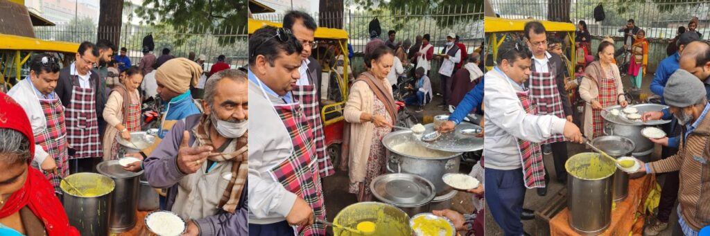 Food Distribution at AIIMS