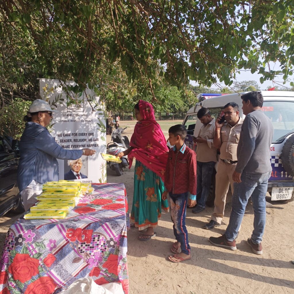 Sanitary Pads Distribution at Shahpur Jat DDA Park