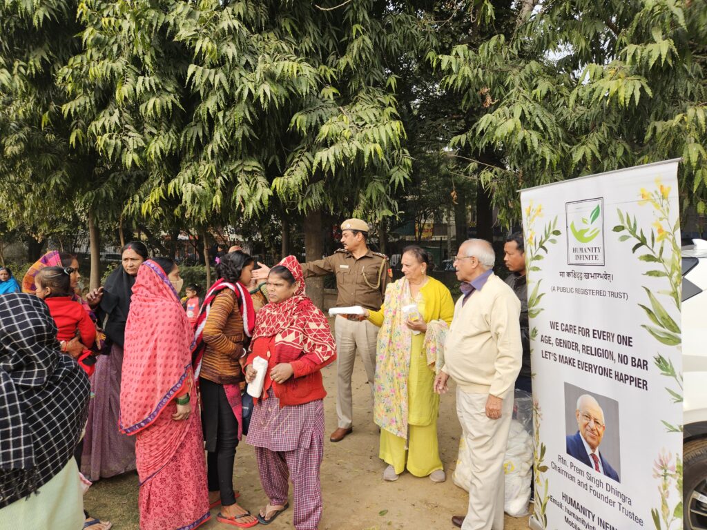 Sanitary Pads Distribution at DDA Park Shahpur Jat in Association with SHO Hauzkhas on 30.12.2023​